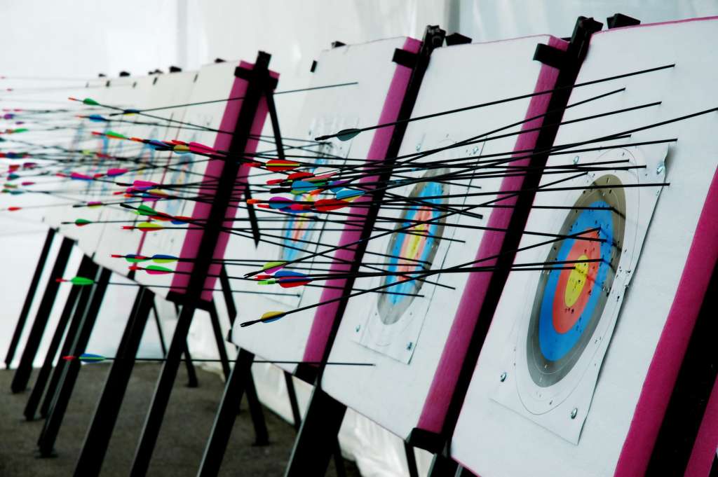 multiple archery targets